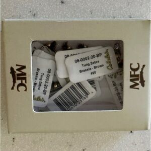 Cabela’s Montana Fly Company Tung Zebra Brassies - Brown #20.  Lot of 36.